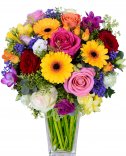 Krásná barevná kytice - rozvoz květin