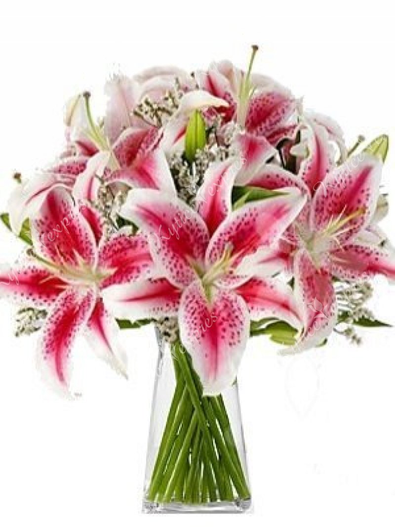 One-species bouquet of lilies Miriam